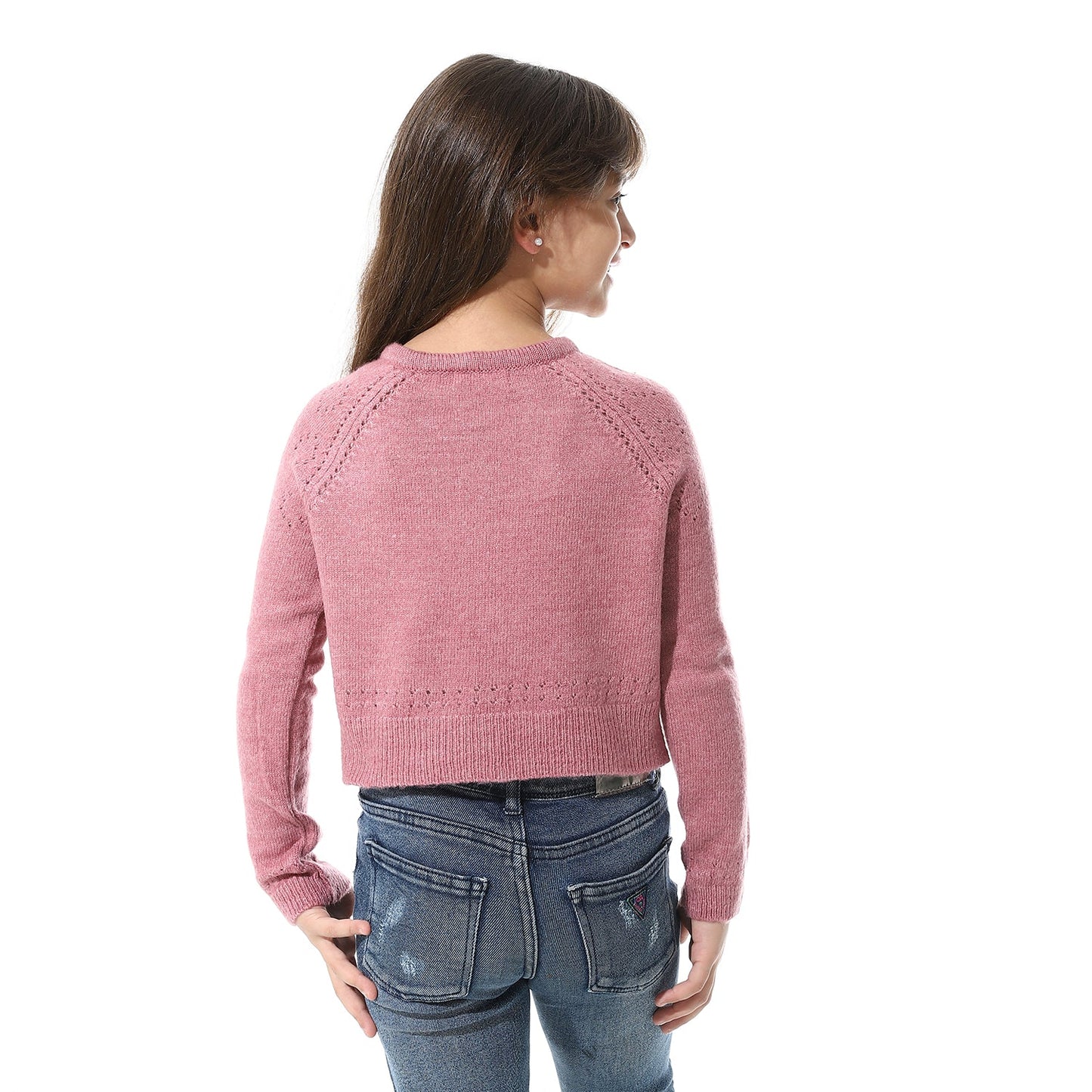 Girls Button-Up Knit Cardigan