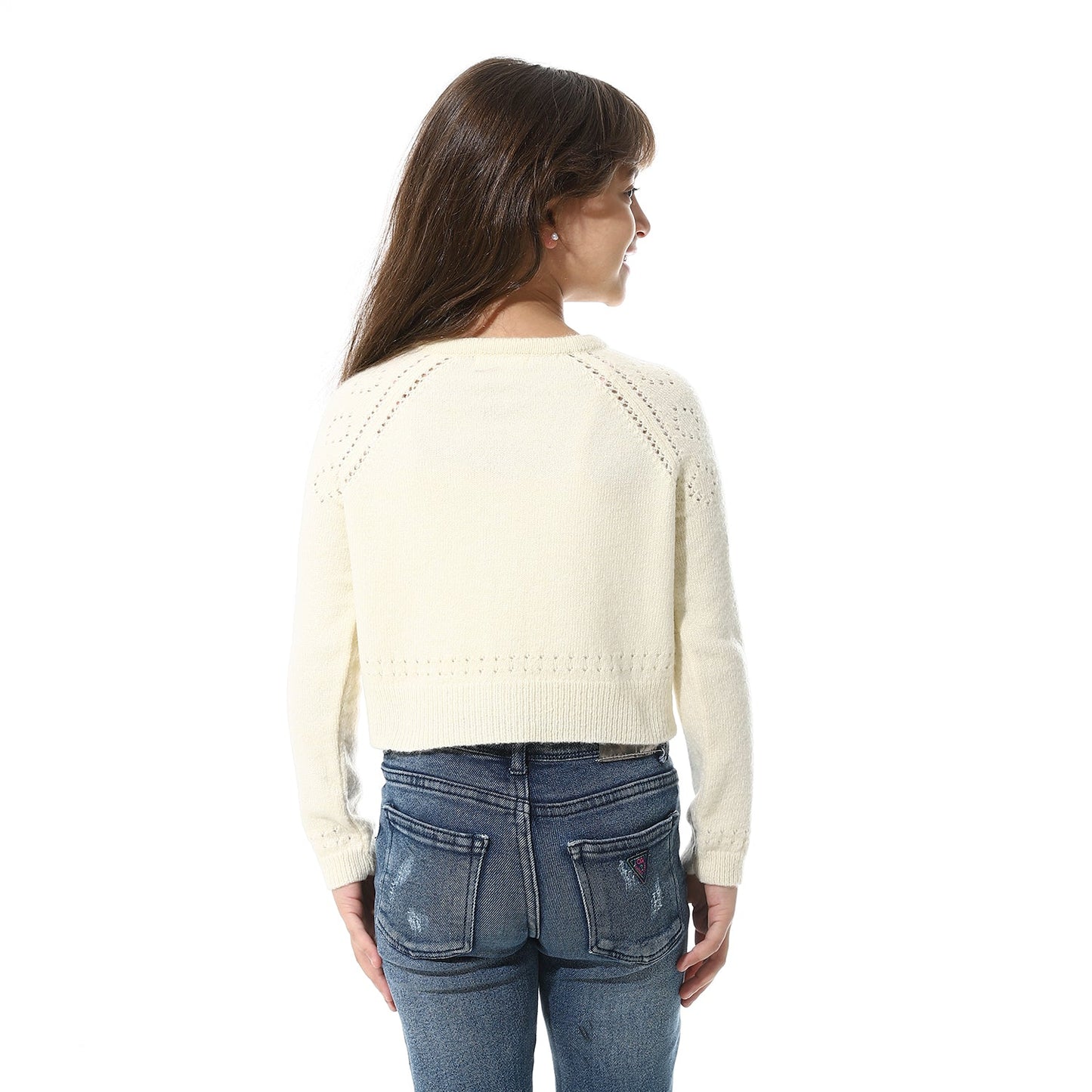 Girls Button-Up Knit Cardigan