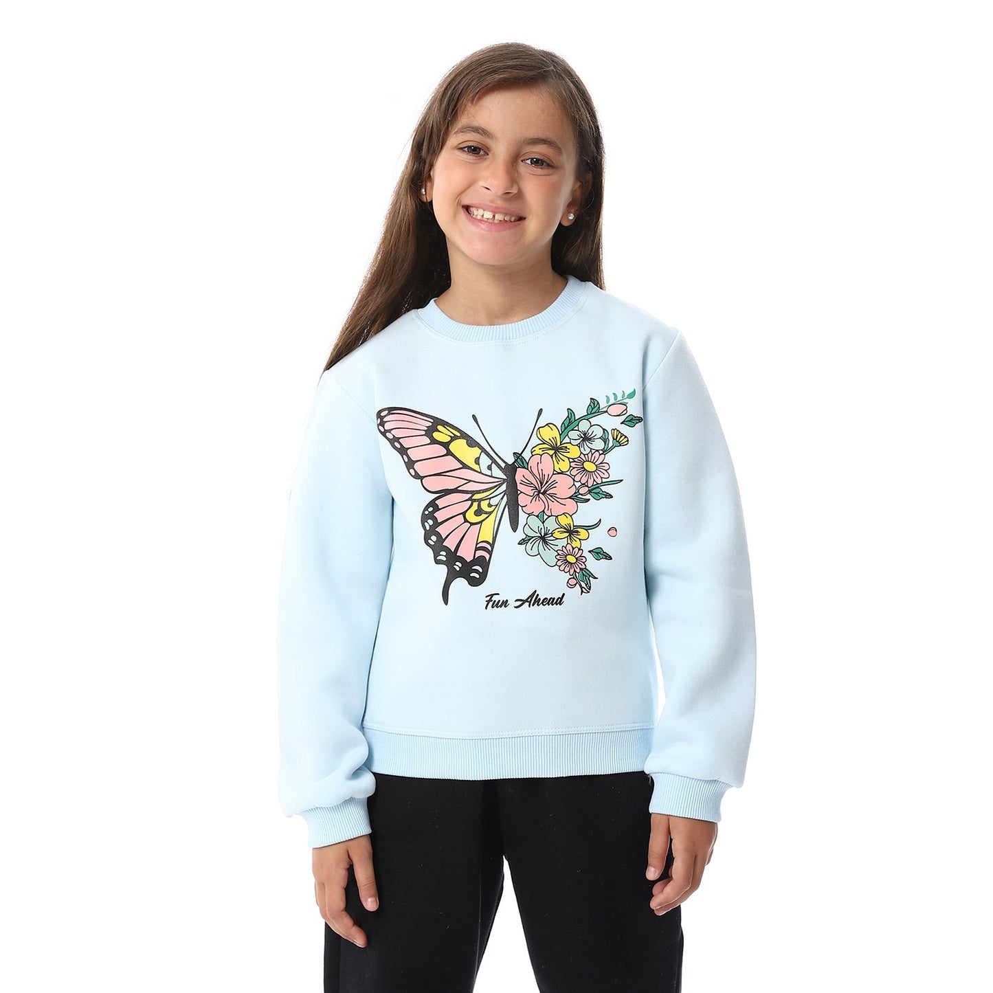 Girls Cotton Printed Sweatshirt