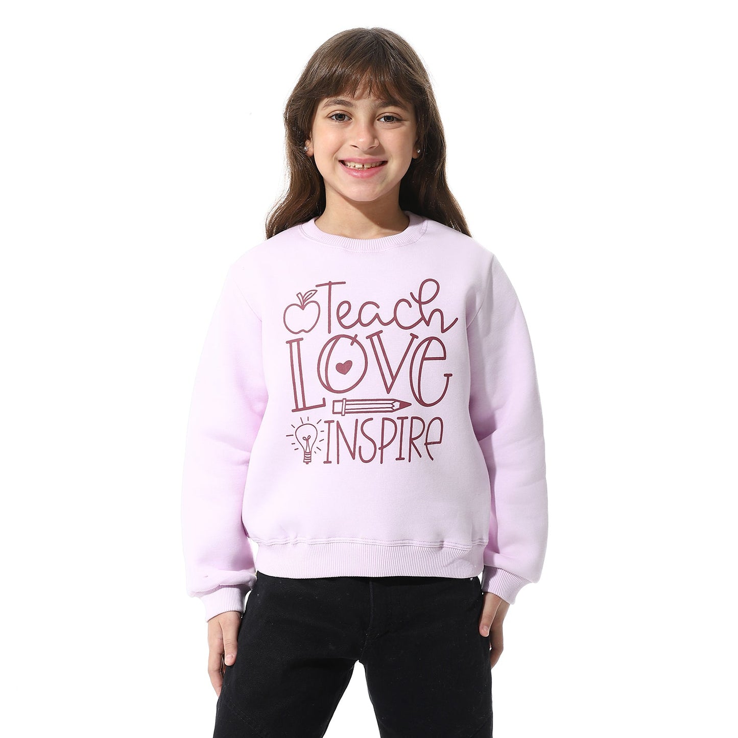 Girls Cotton Printed Sweatshirt