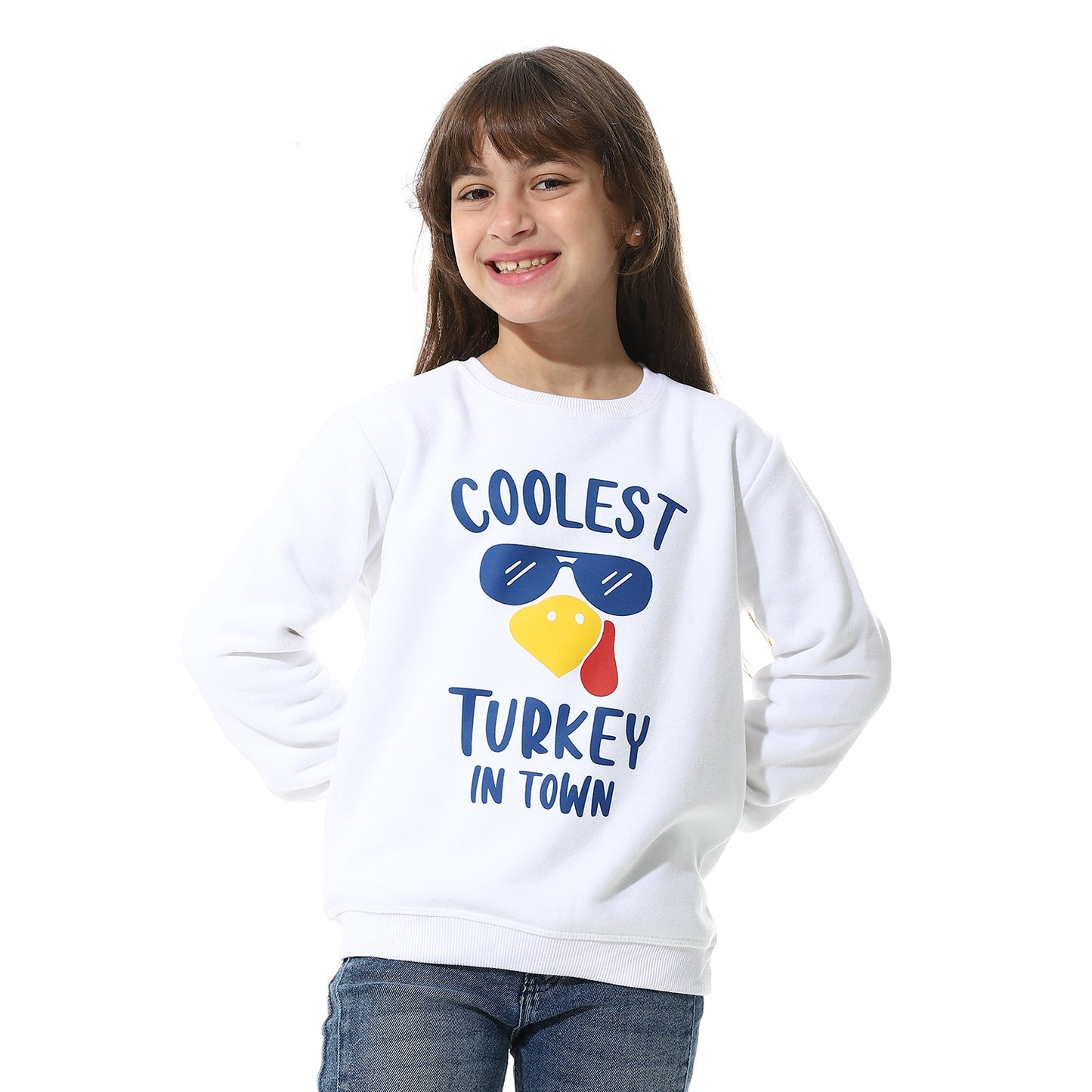 Girls Cotton Printed Sweatshirt