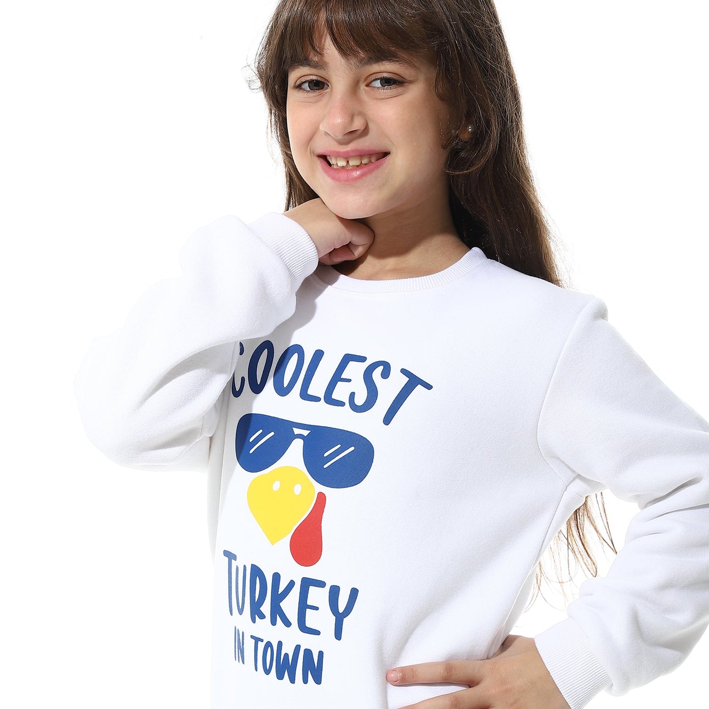Girls Cotton Printed Sweatshirt