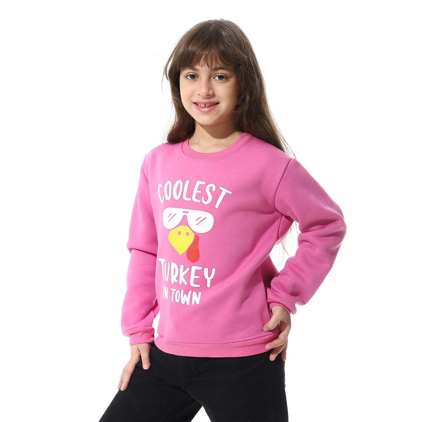 Girls Cotton Printed Sweatshirt