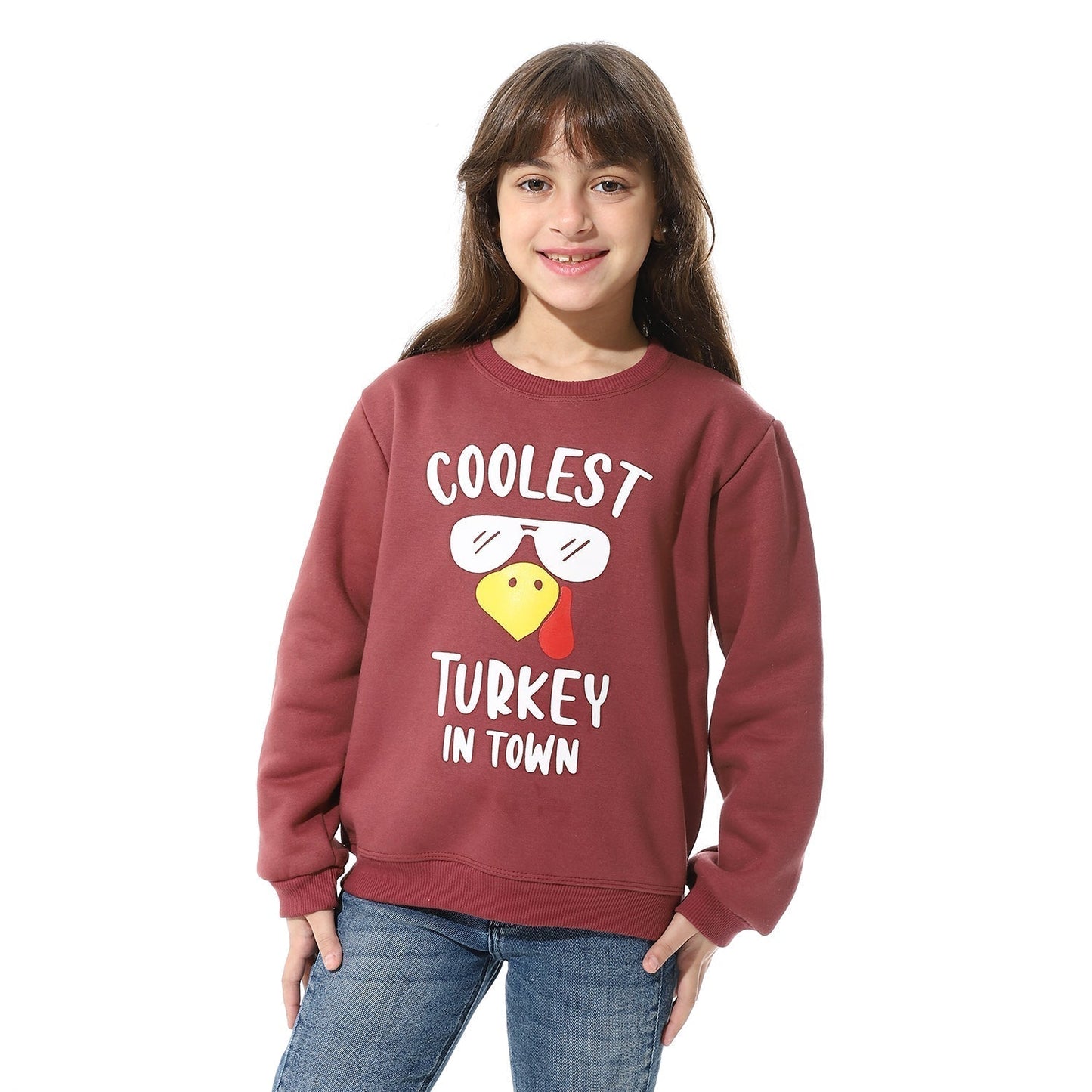 Girls Cotton Printed Sweatshirt
