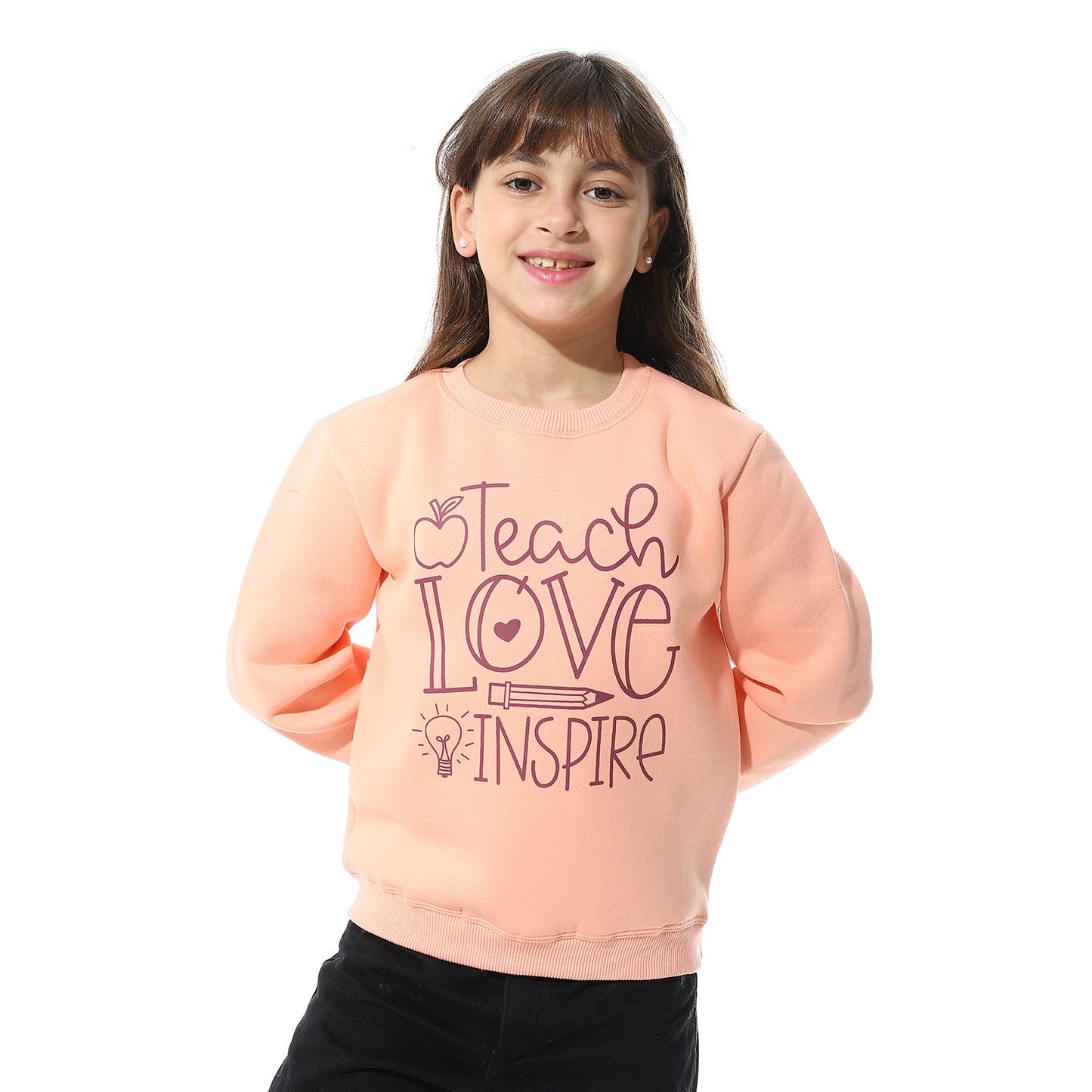 Girls Cotton Printed Sweatshirt