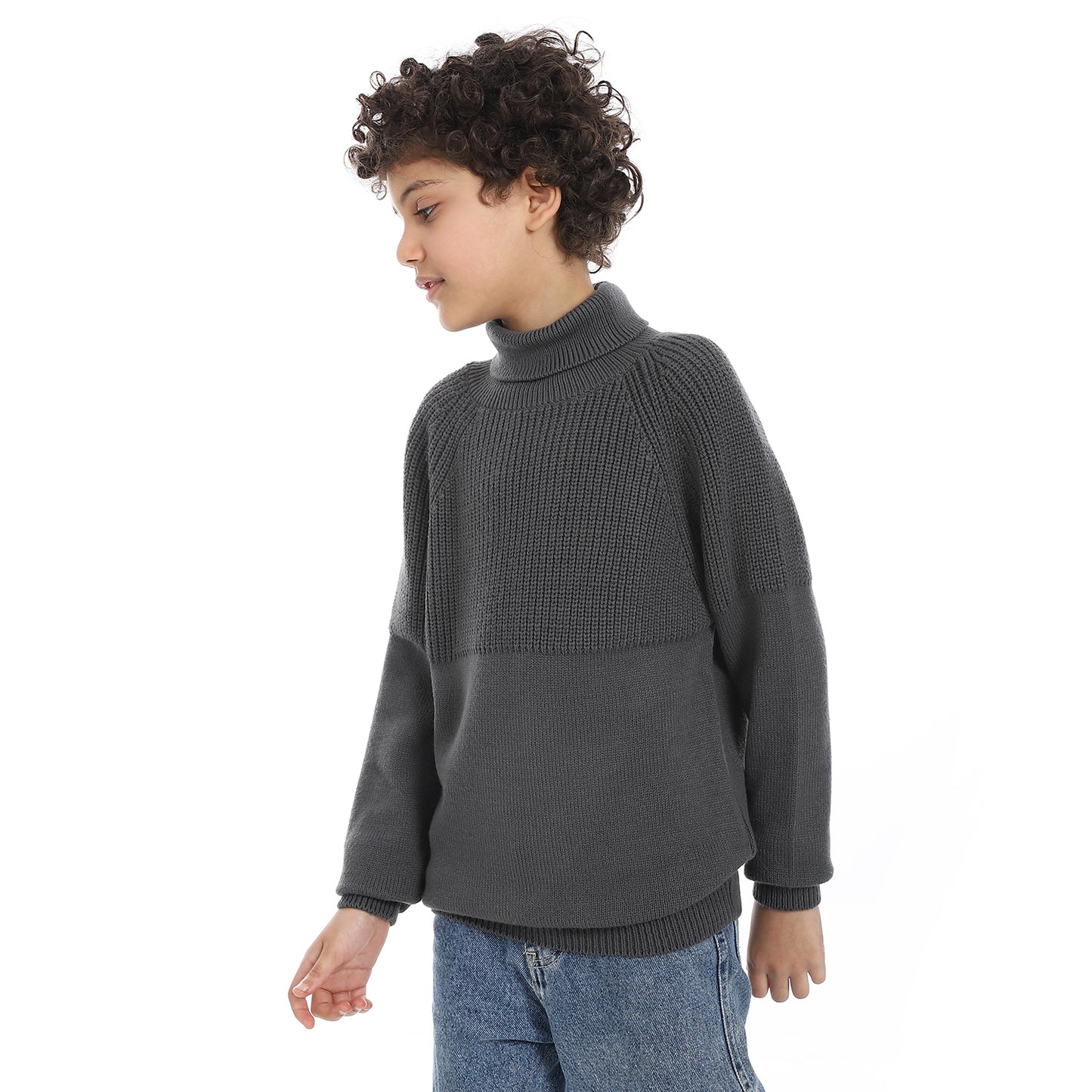 Boys High Neck Knit Sweater