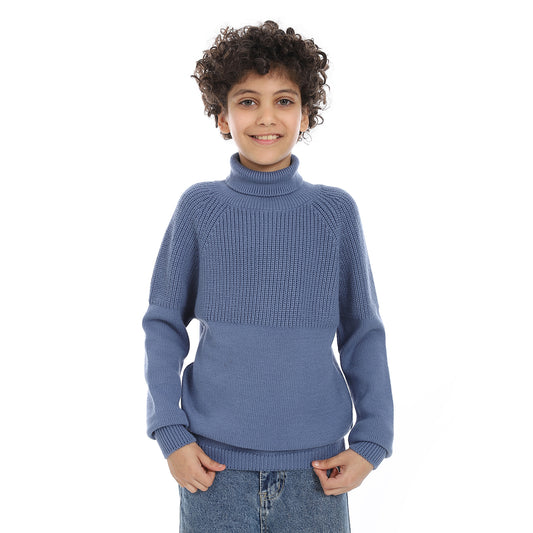 Boys High Neck Knit Sweater