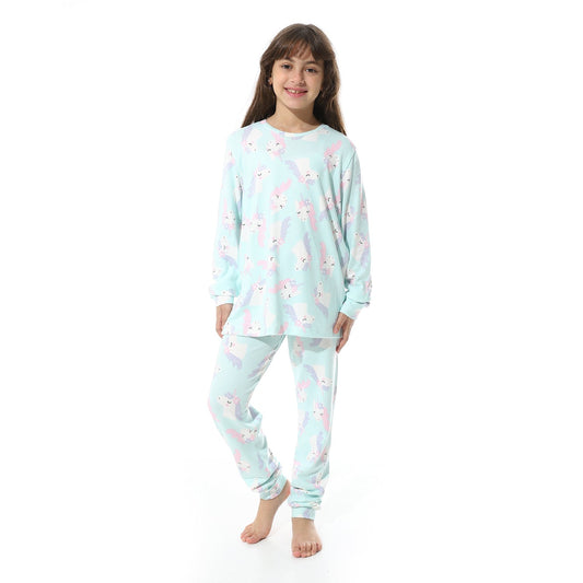 Girls Cotton Printed Pajama