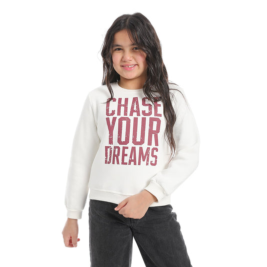 Girls Cotton Printed Sweatshirt