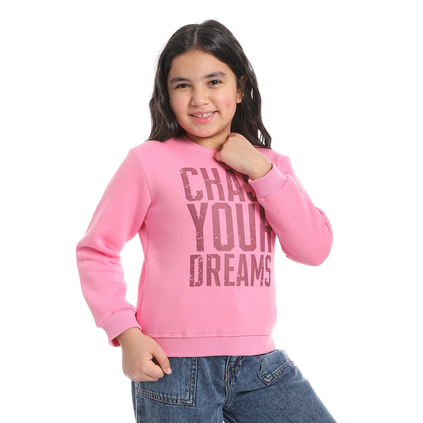 Girls Cotton Printed Sweatshirt