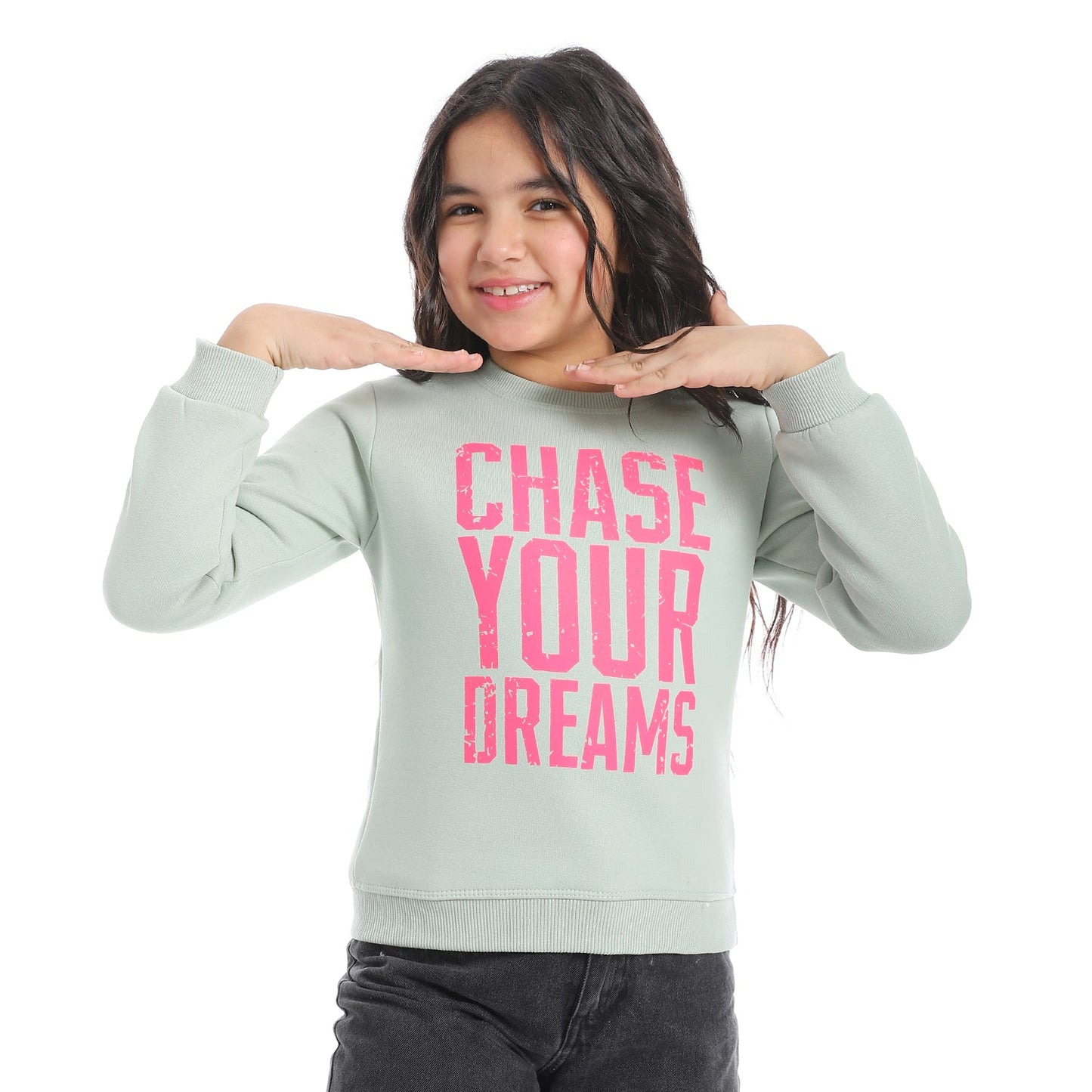Girls Cotton Printed Sweatshirt