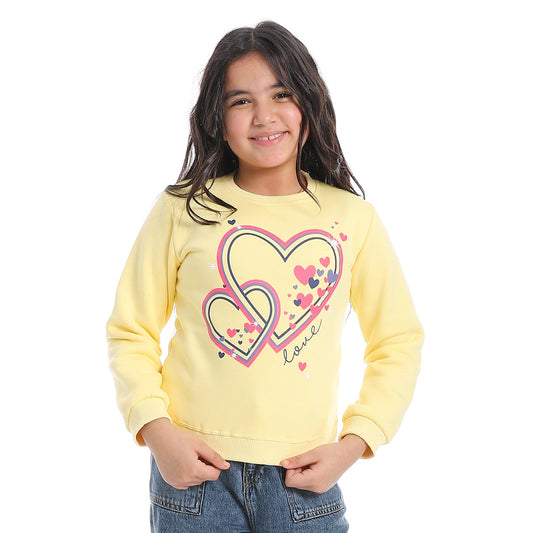 Girls Cotton Printed Sweatshirt