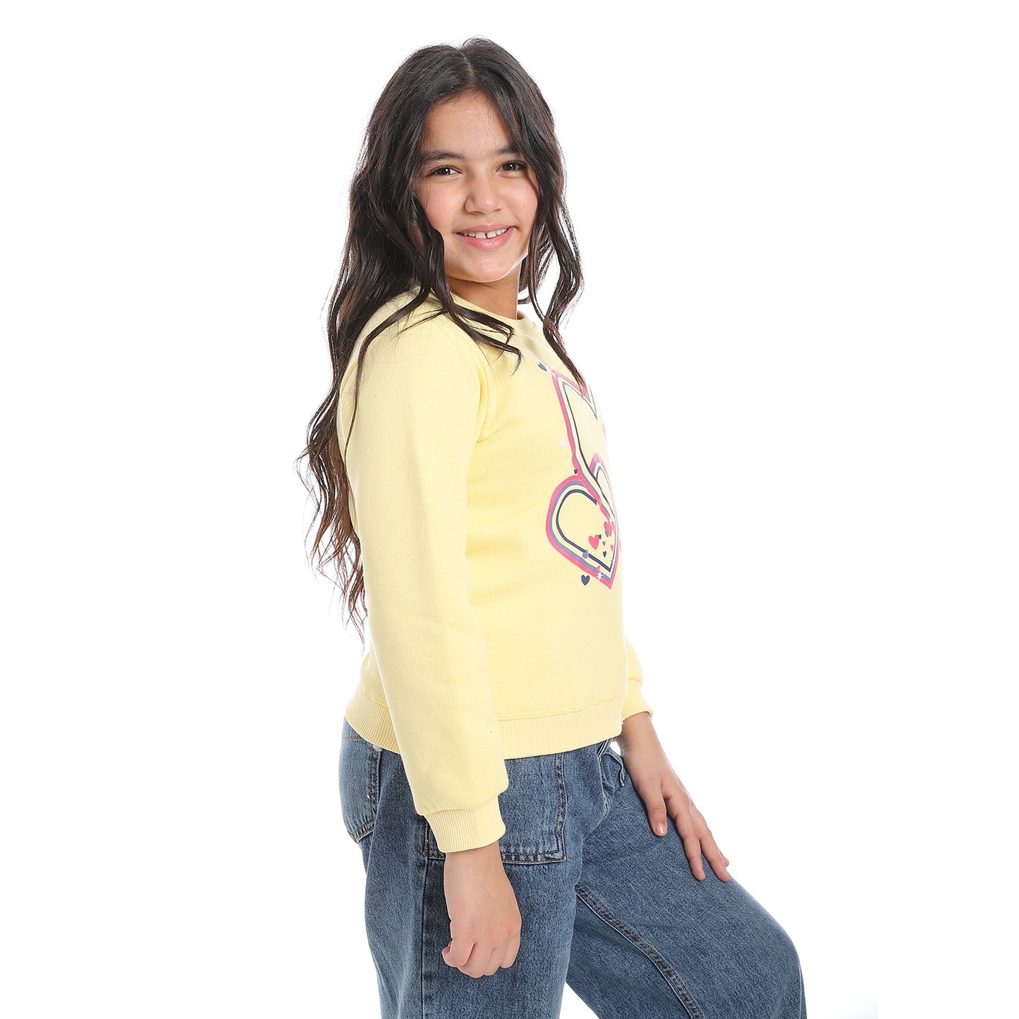 Girls Cotton Printed Sweatshirt