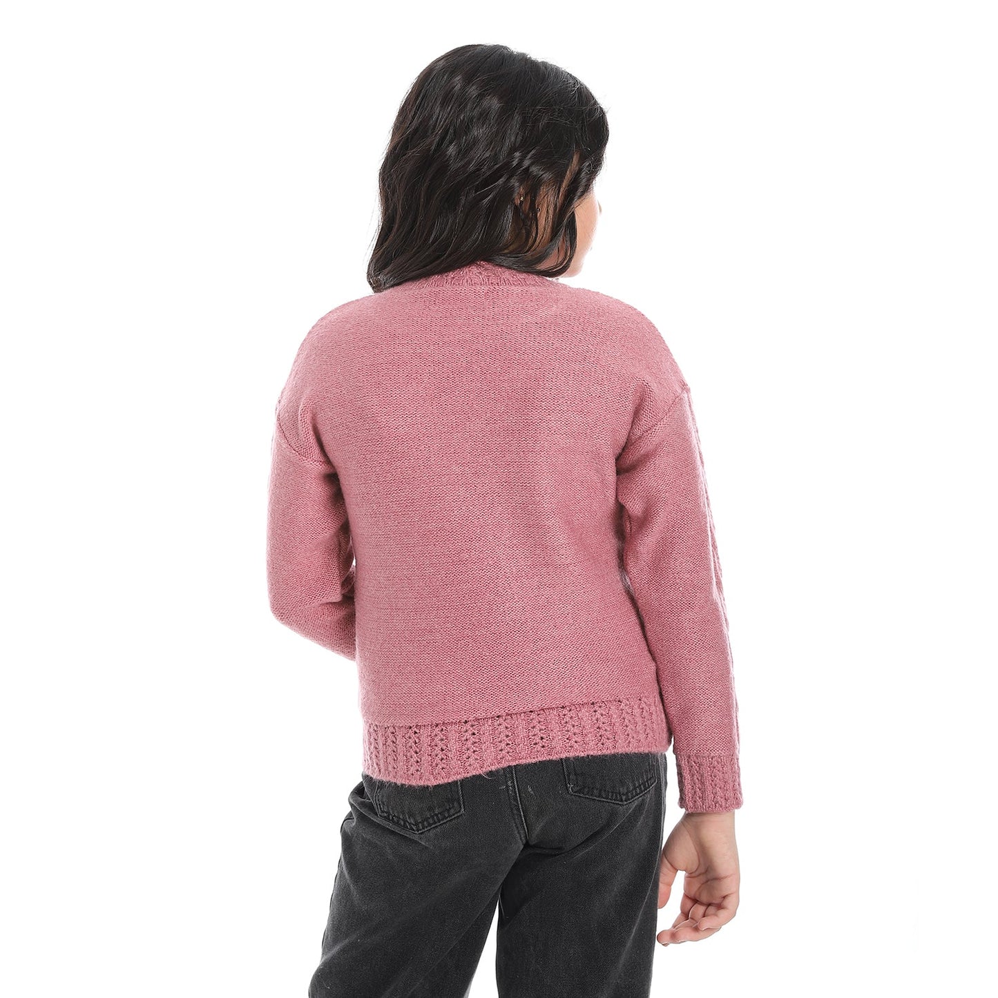 Girls Crew Neck Knit Pullover