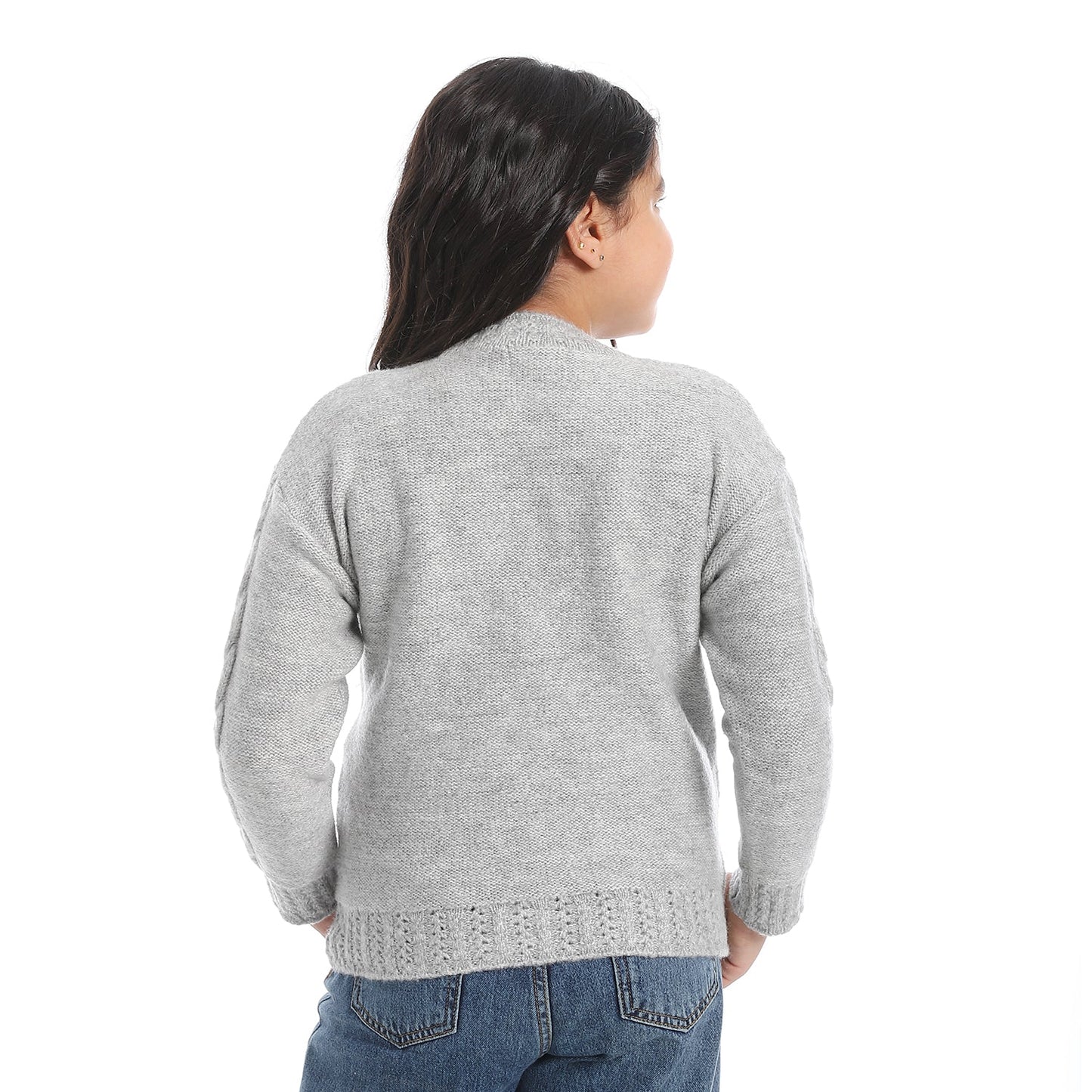 Girls Crew Neck Knit Pullover