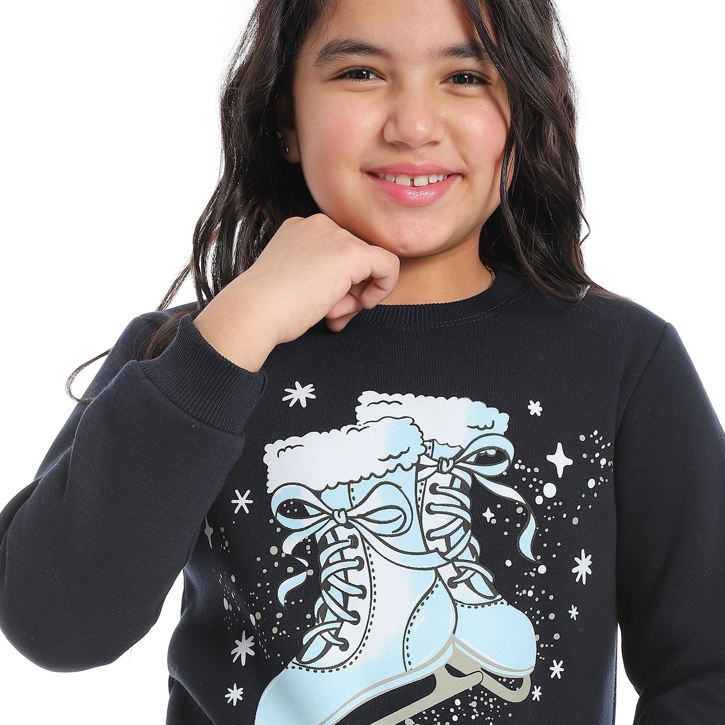 Girls Cotton Printed Sweatshirt