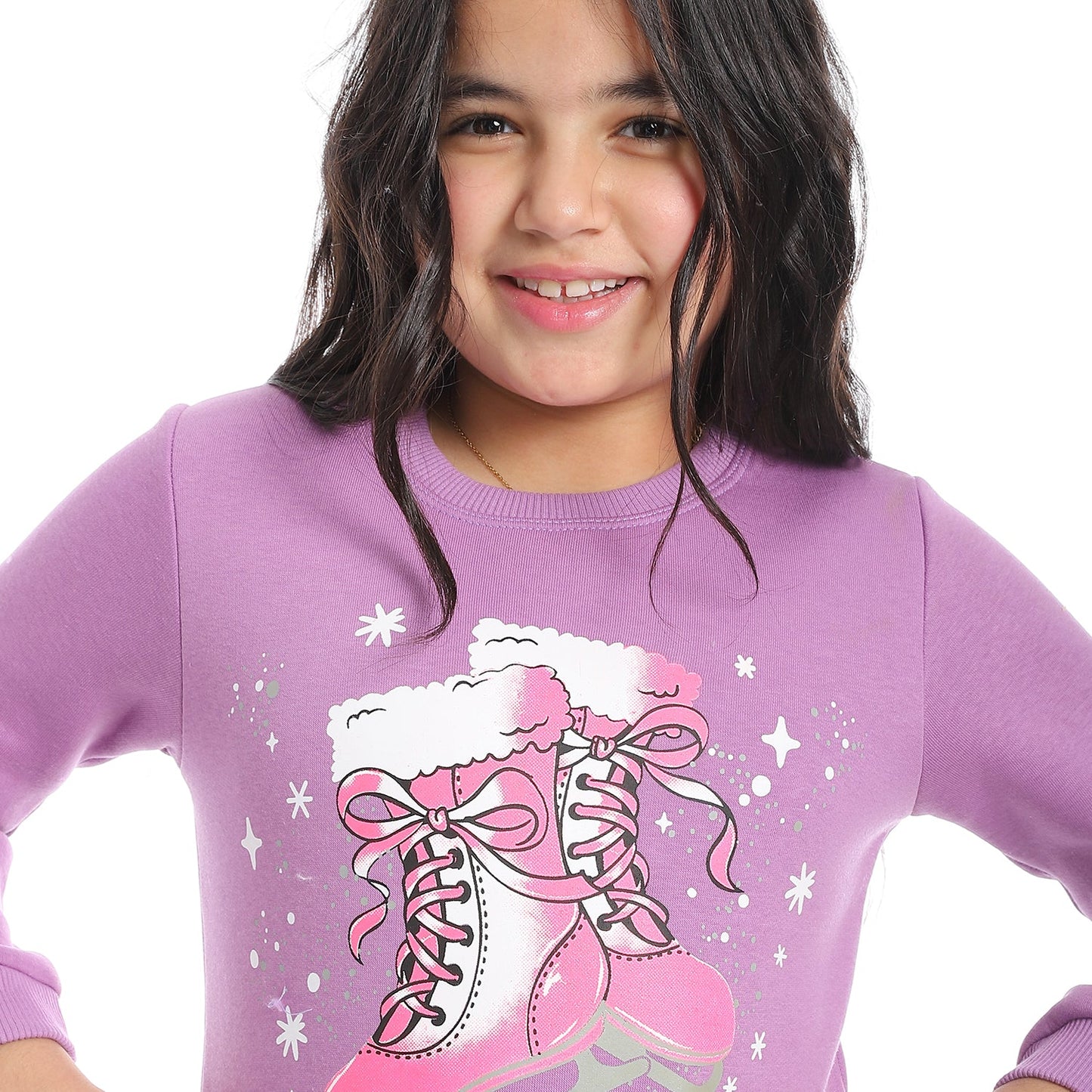 Girls Cotton Printed Sweatshirt