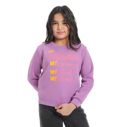 Girls Cotton Printed Sweatshirt