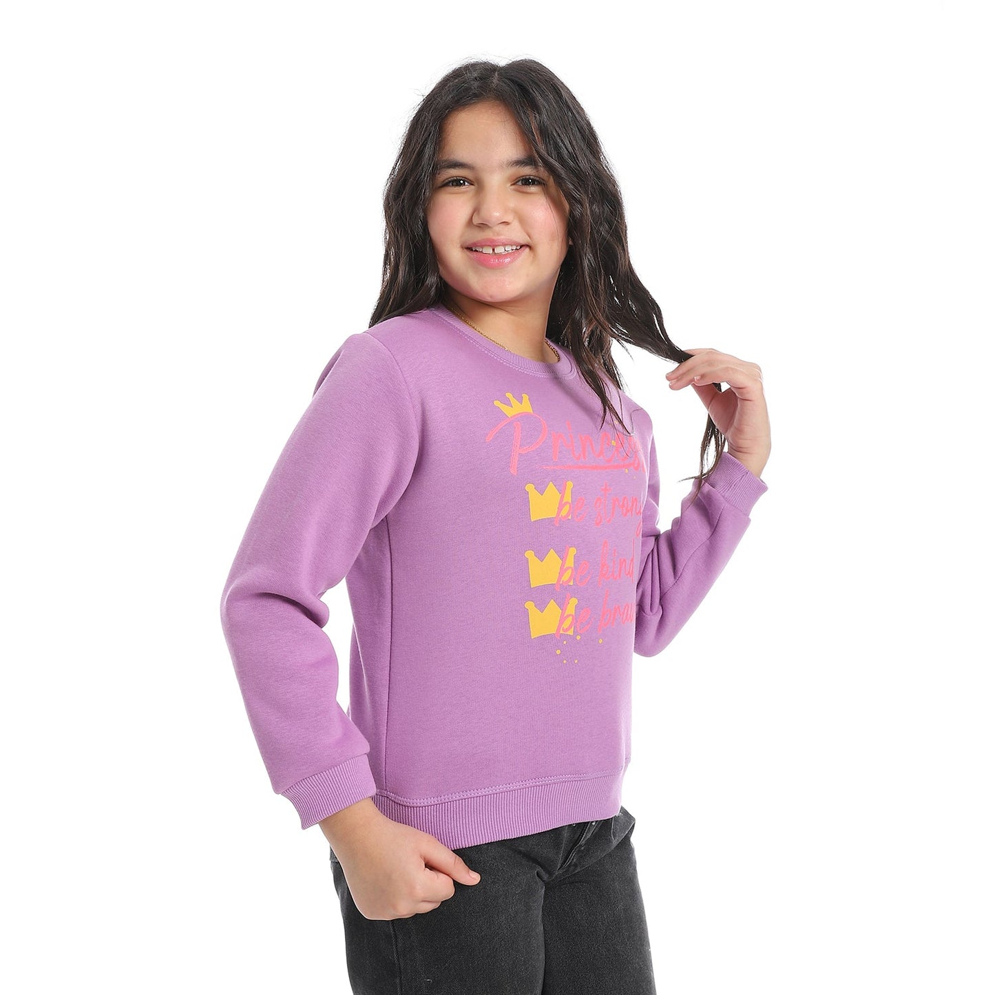 Girls Cotton Printed Sweatshirt