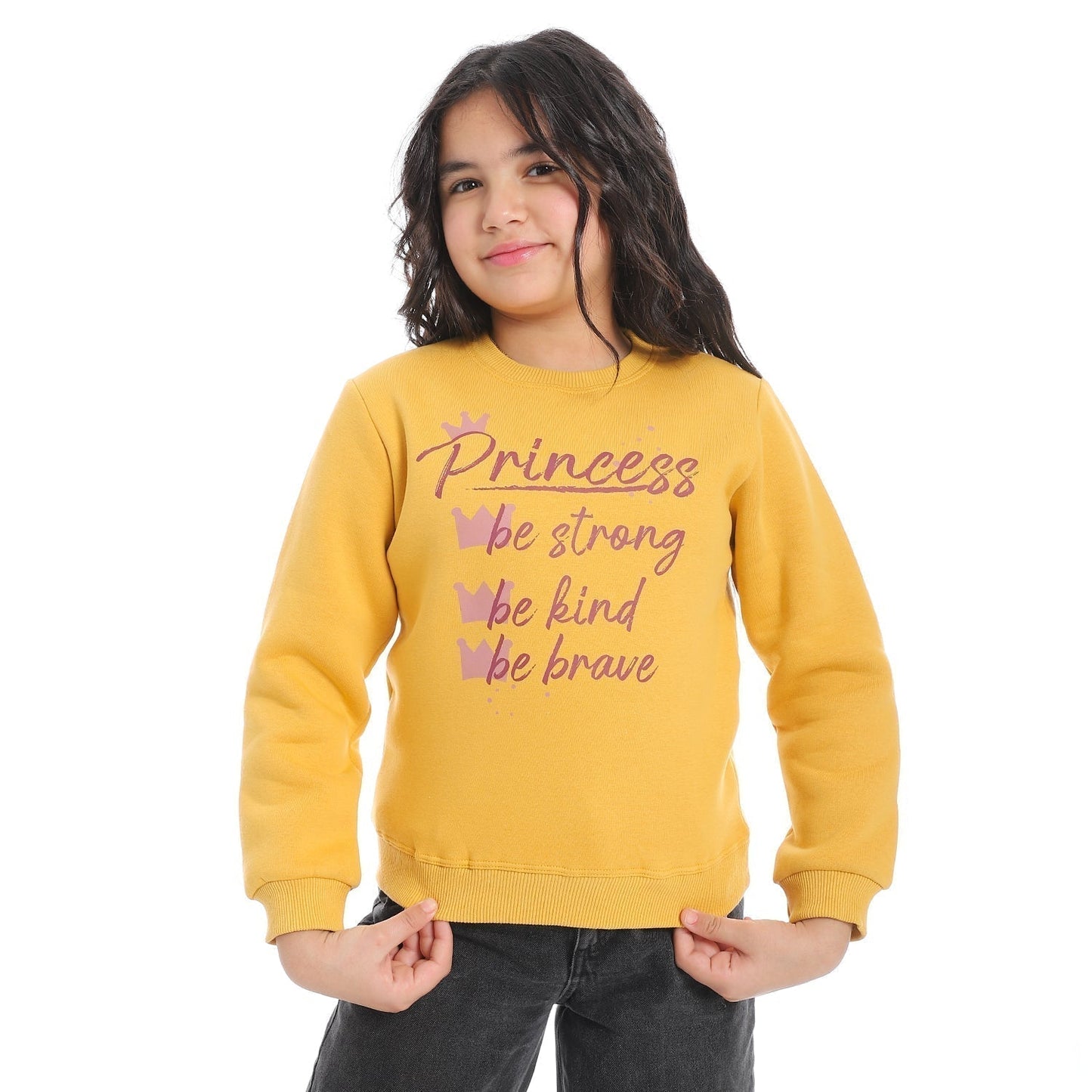 Girls Cotton Printed Sweatshirt