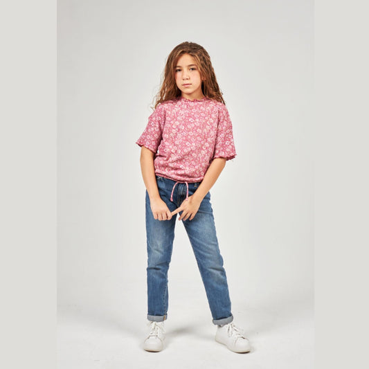 Girls Cotton Printed T-Shirt