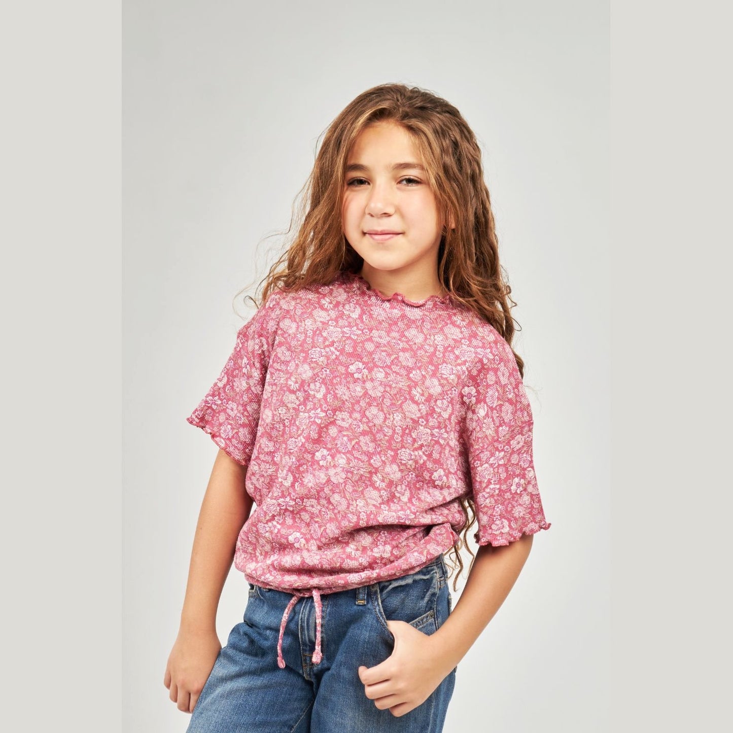 Girls Cotton Printed T-Shirt