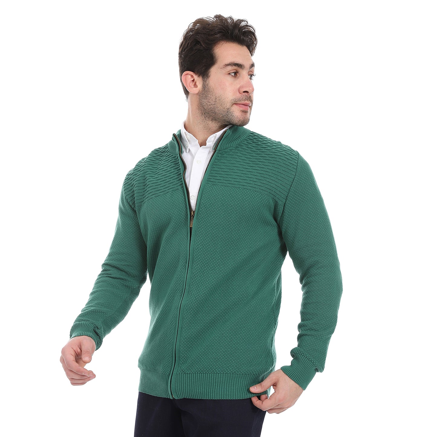 Men's Zipper Knit Cardigan