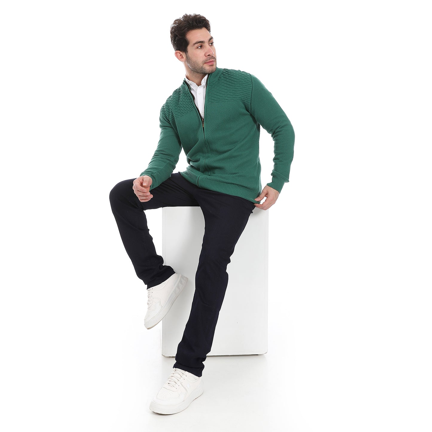 Men's Zipper Knit Cardigan