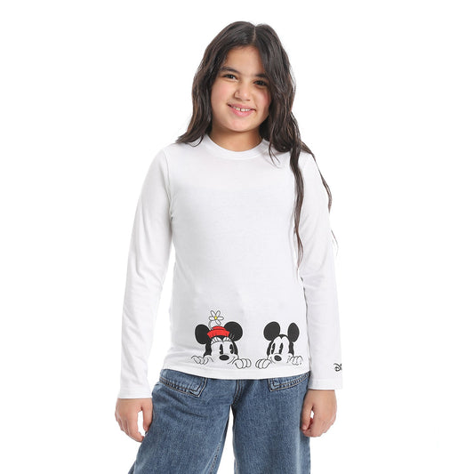 Girls Cotton Printed T-Shirt