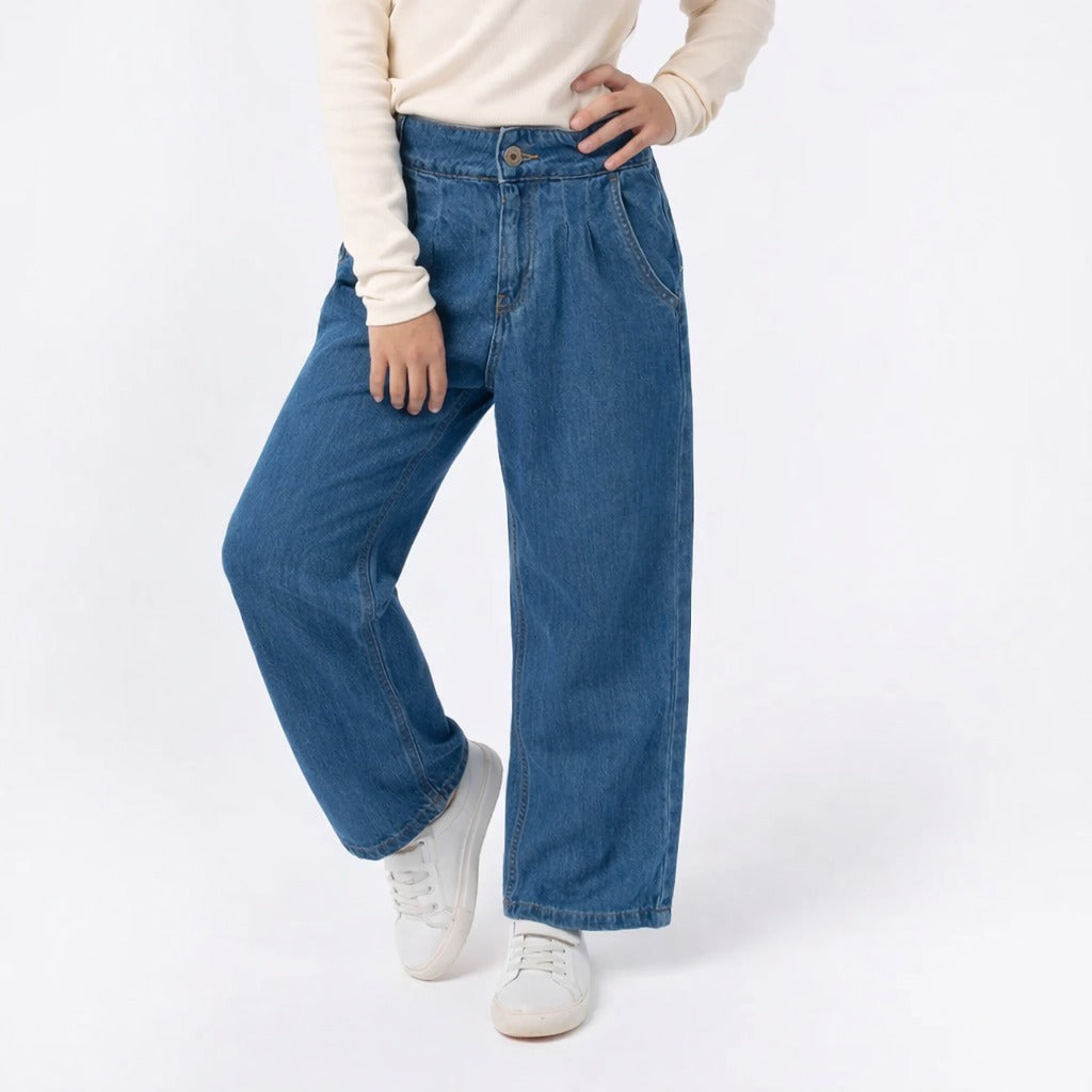 Girls Wide Leg Jeans