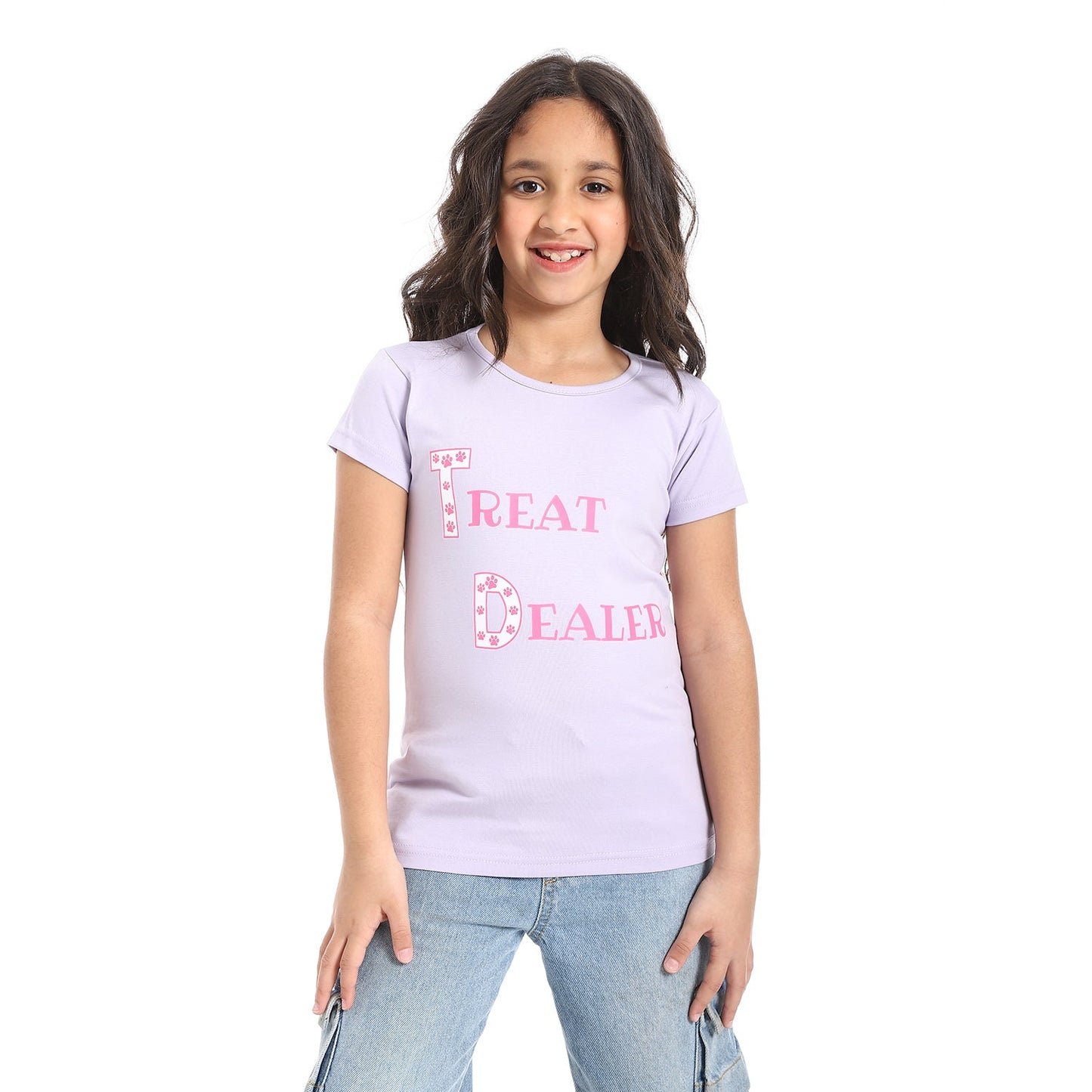 Girls Cotton Printed T-Shirt