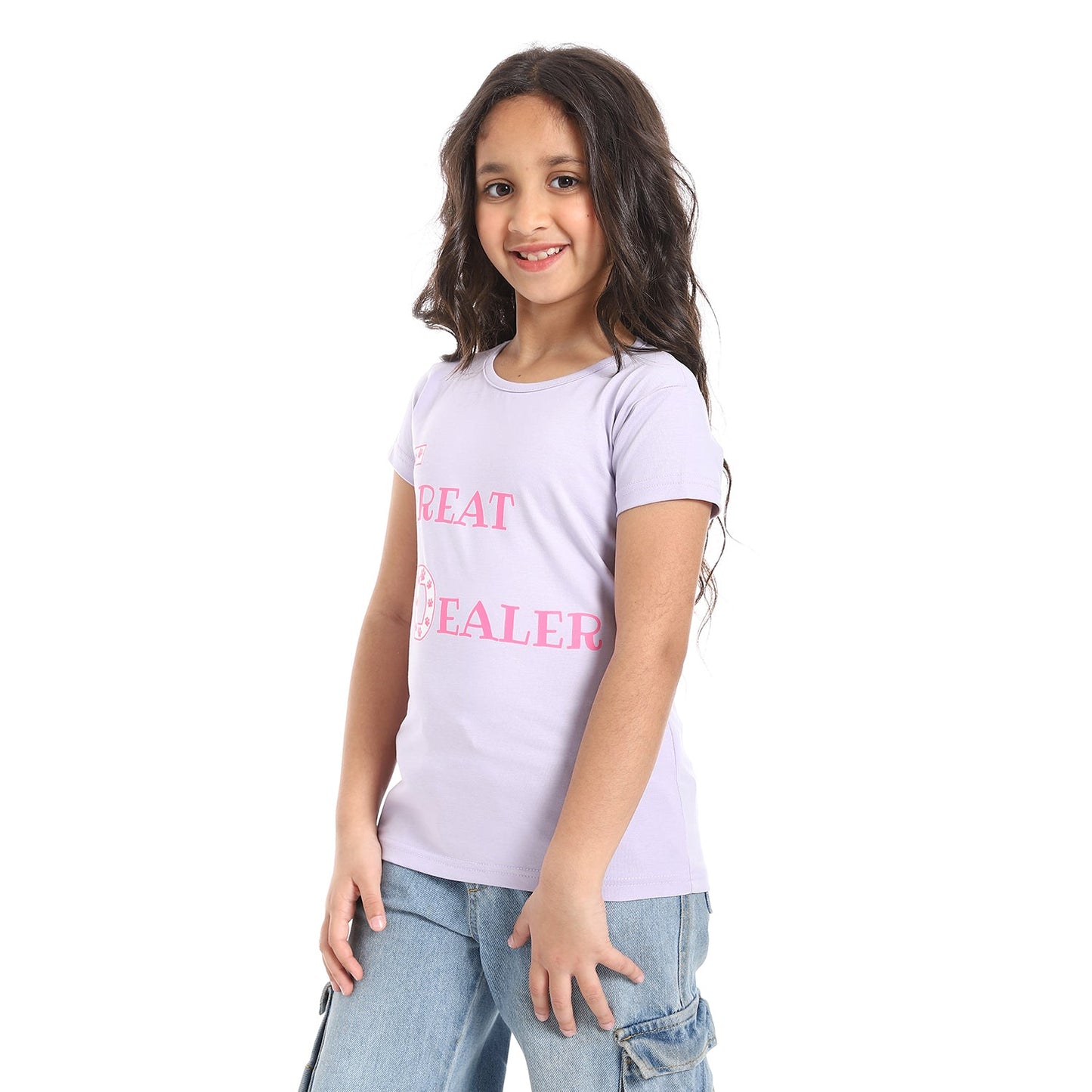 Girls Cotton Printed T-Shirt