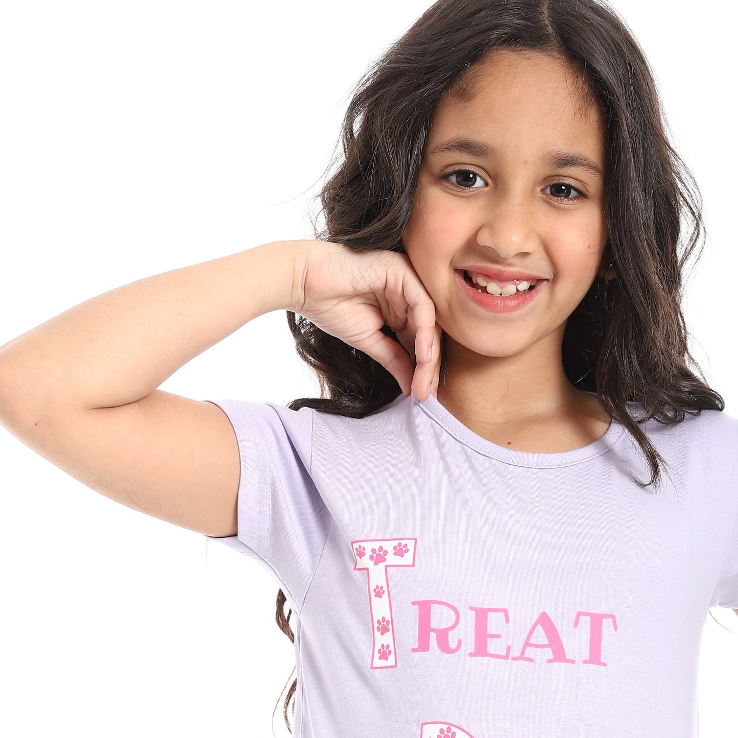 Girls Cotton Printed T-Shirt