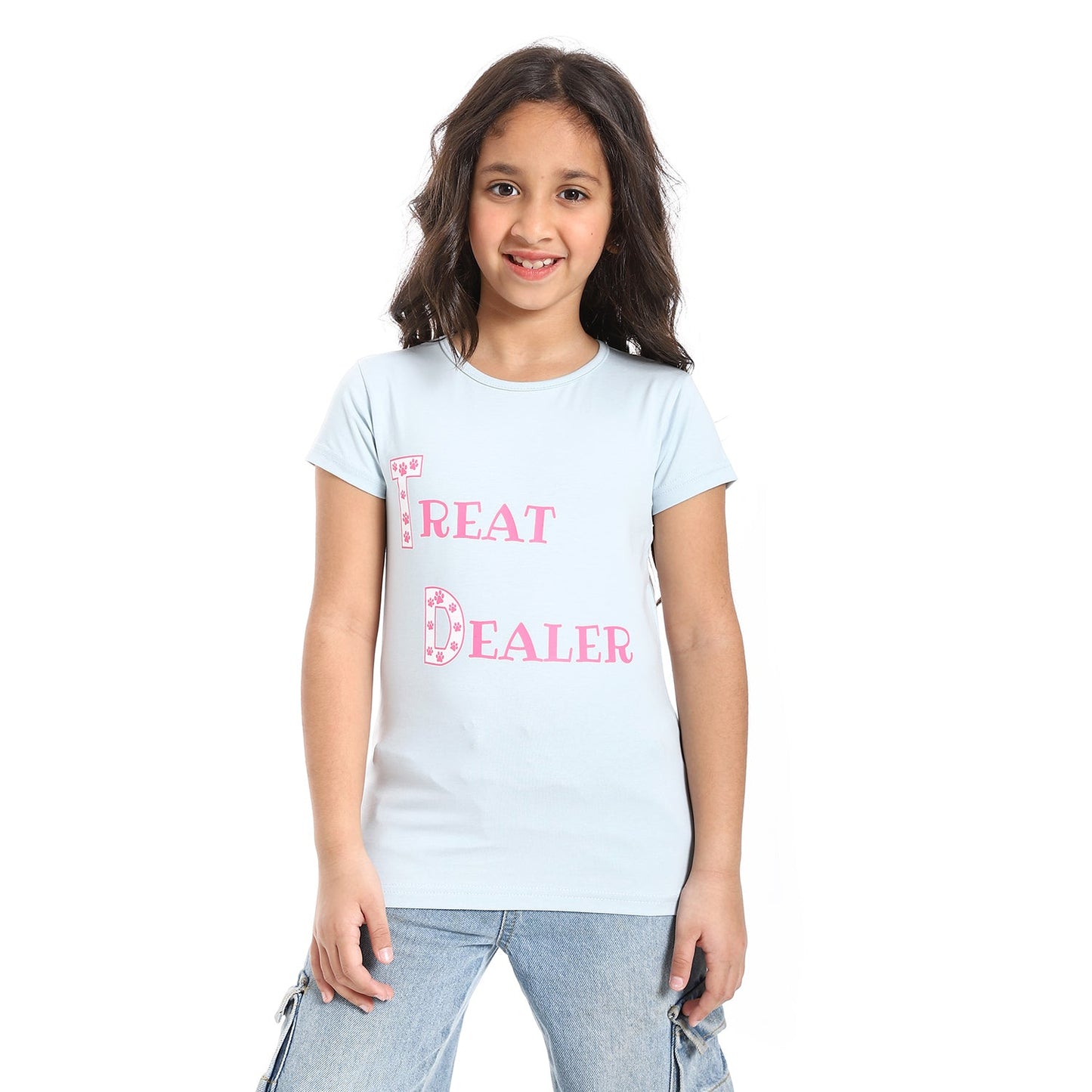 Girls Cotton Printed T-Shirt
