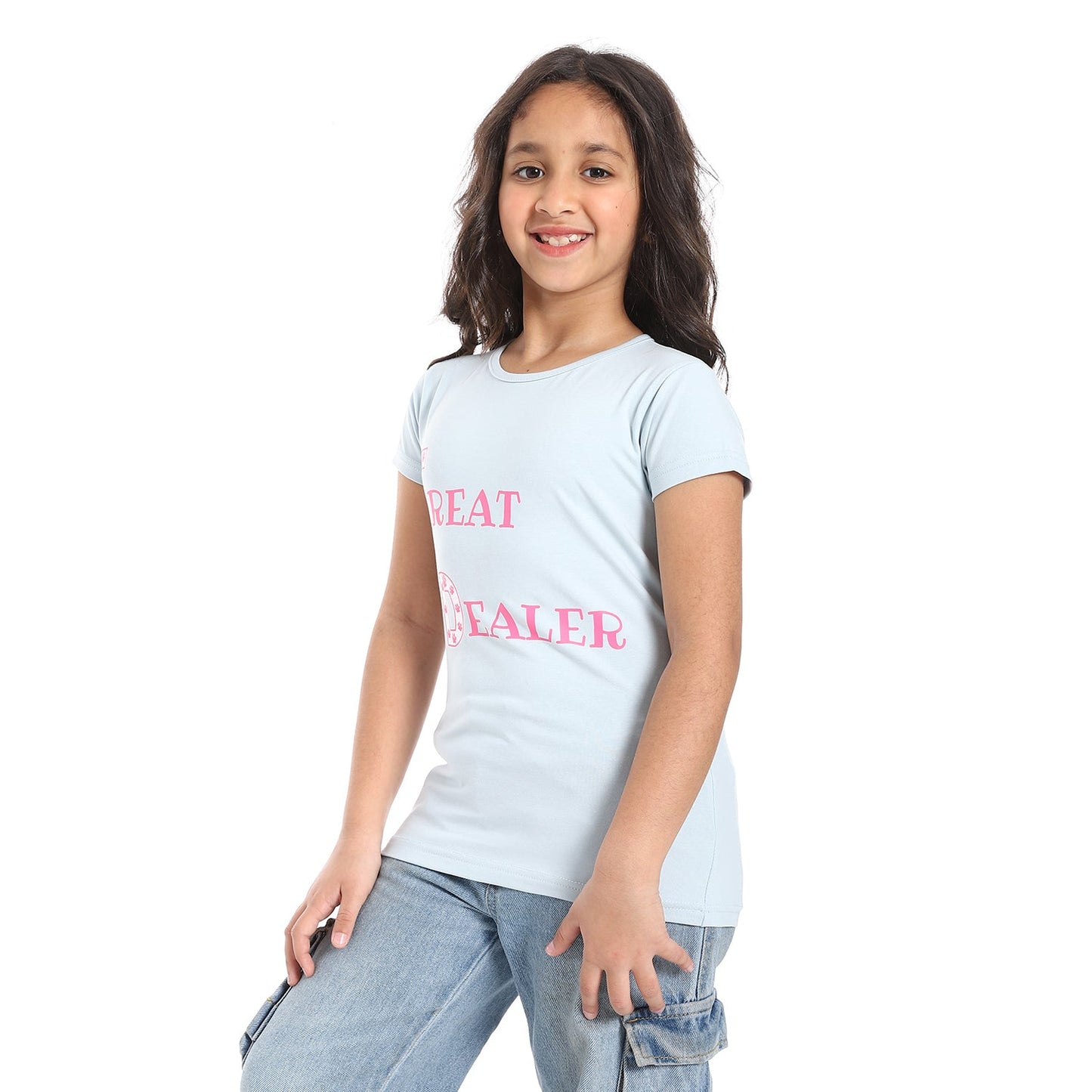 Girls Cotton Printed T-Shirt