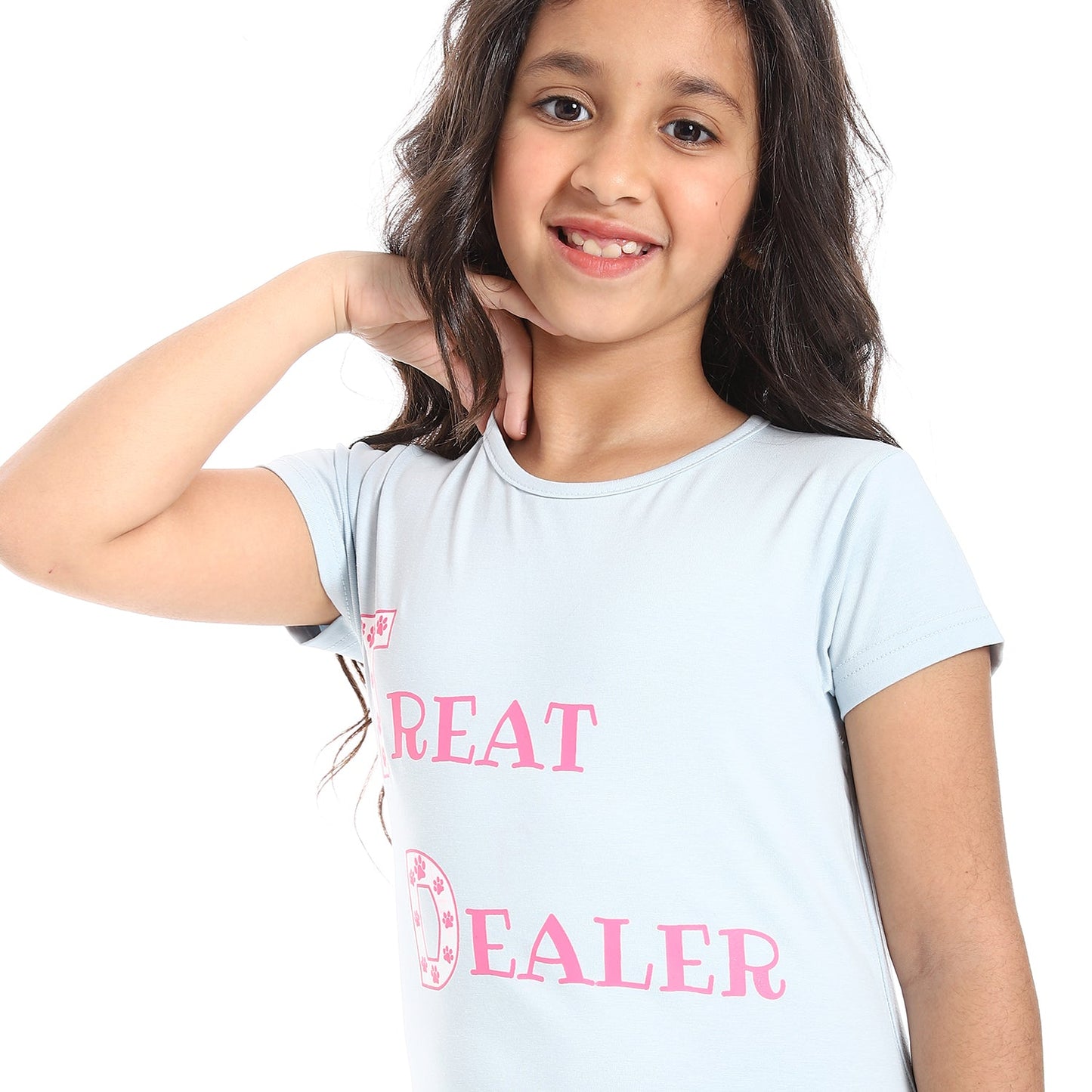 Girls Cotton Printed T-Shirt
