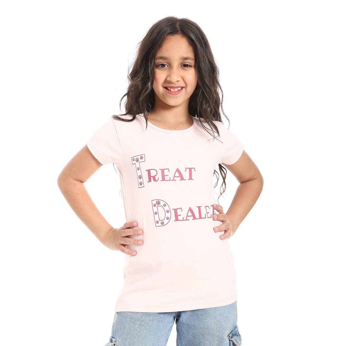 Girls Cotton Printed T-Shirt