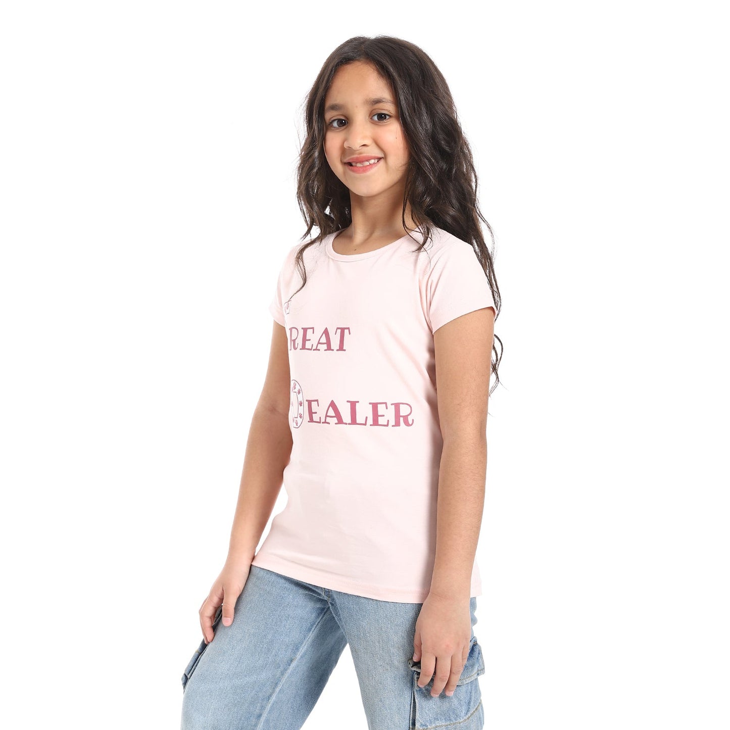 Girls Cotton Printed T-Shirt