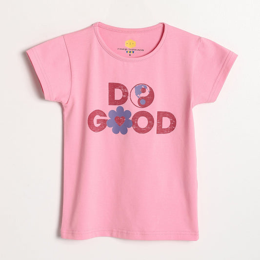 Girls Cotton Printed T-Shirt