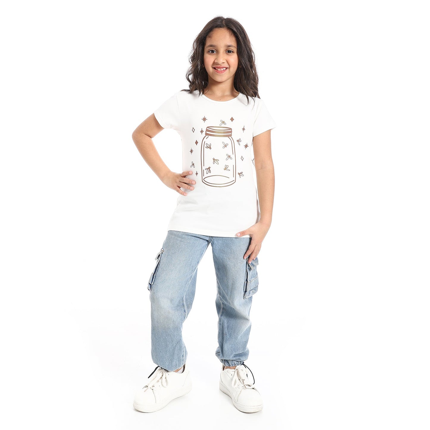Girls Cotton Printed T-Shirt