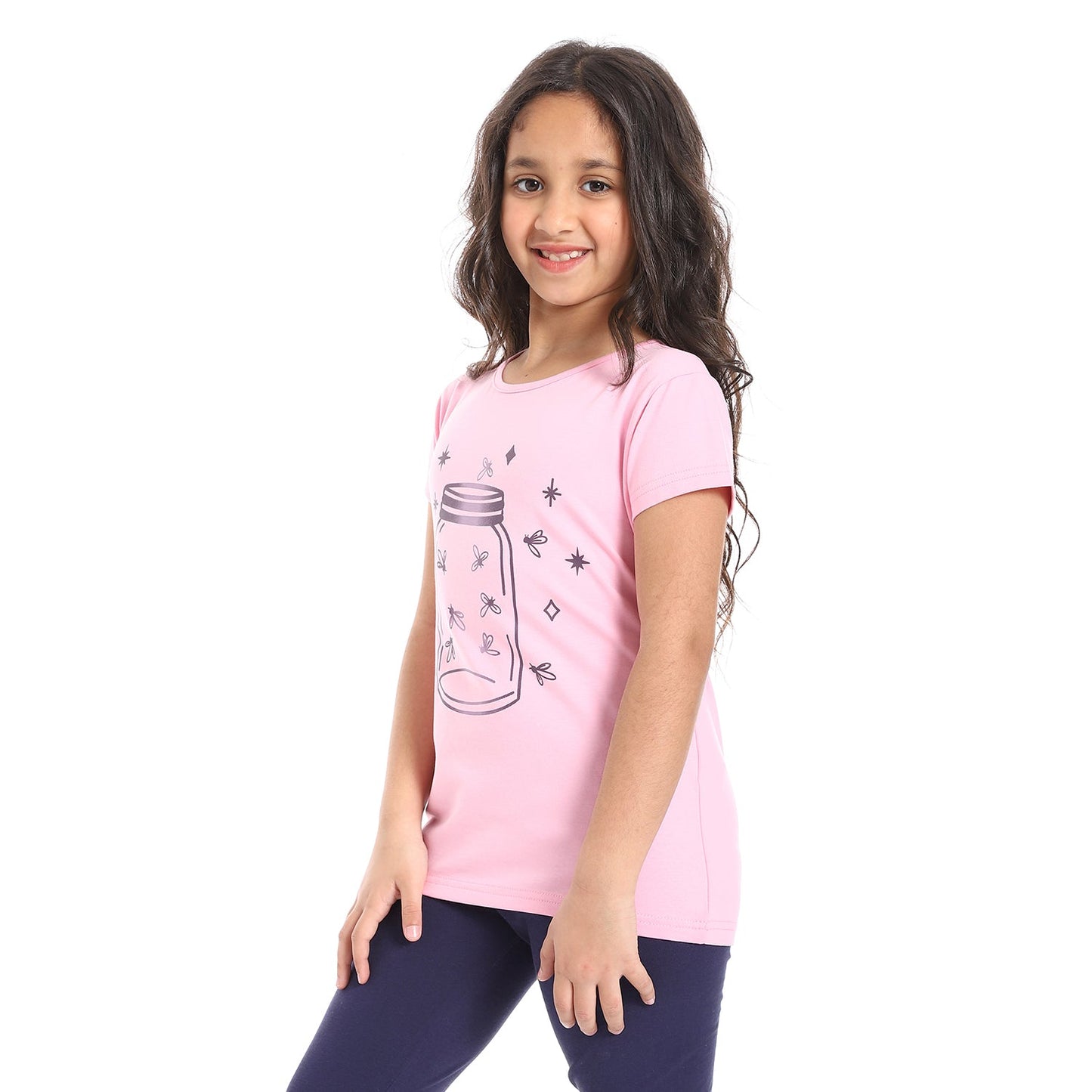 Girls Cotton Printed T-Shirt
