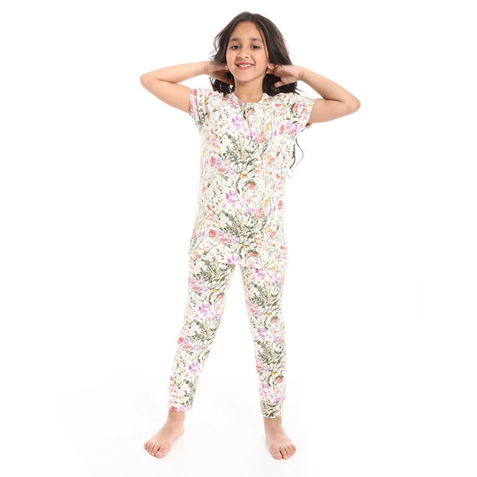 Girls Cotton Printed Pajama
