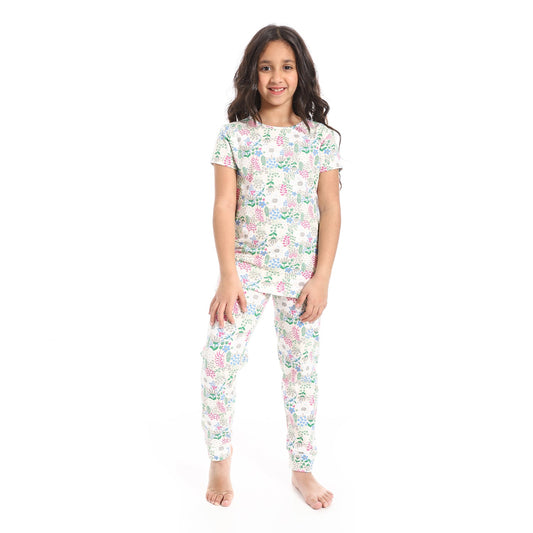 Girls Cotton Printed Pajama