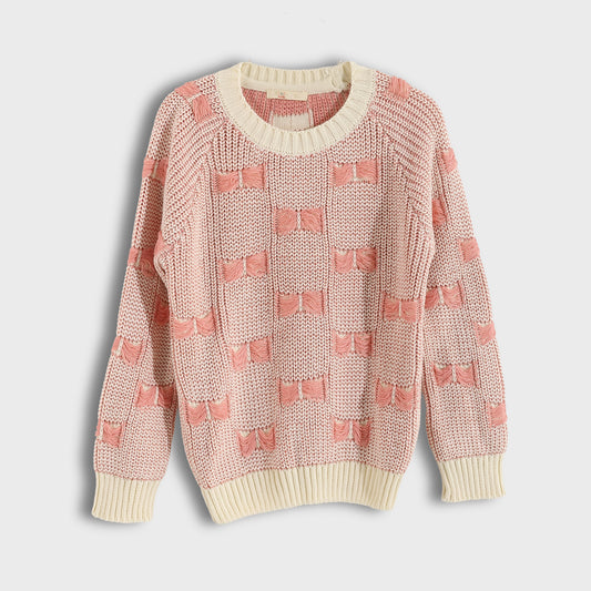 Girls Crew Neck Knit Sweater