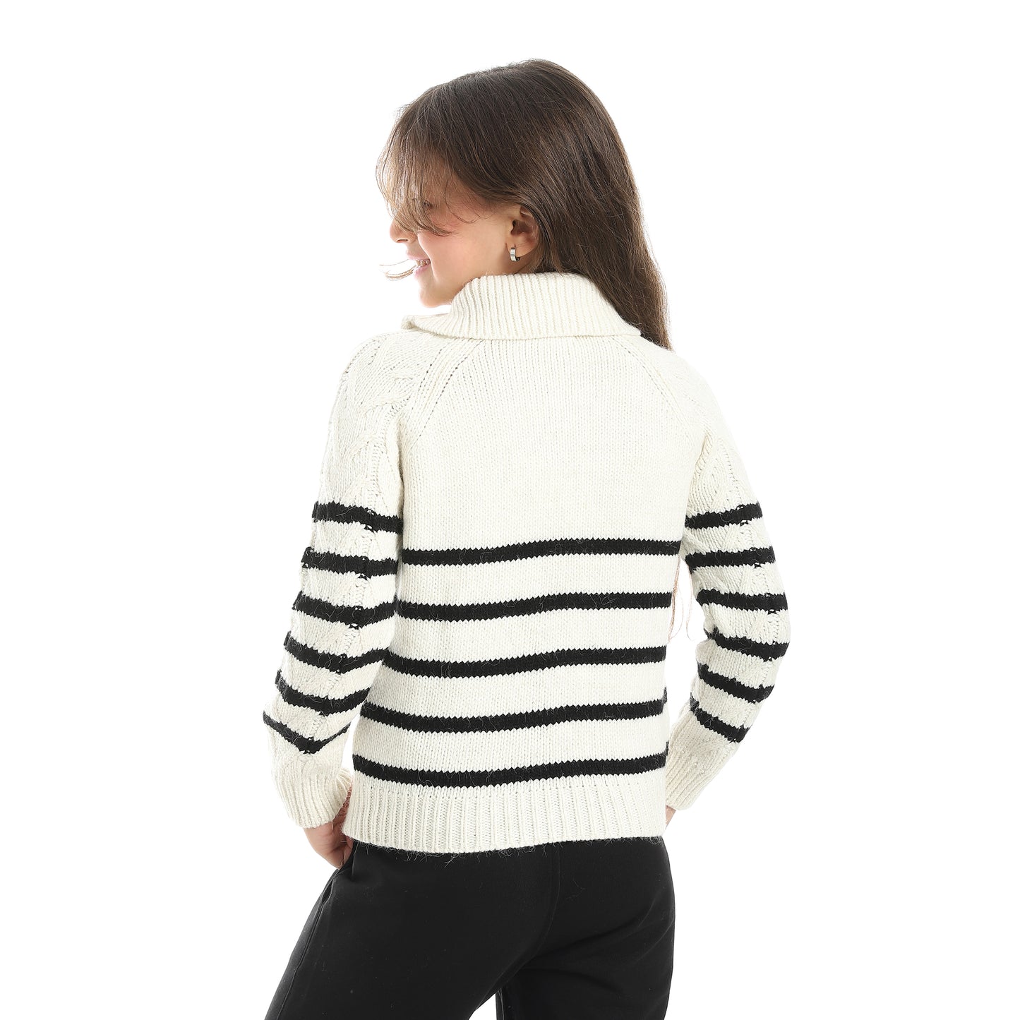 Girls Knitted Zip-Up Cardigan
