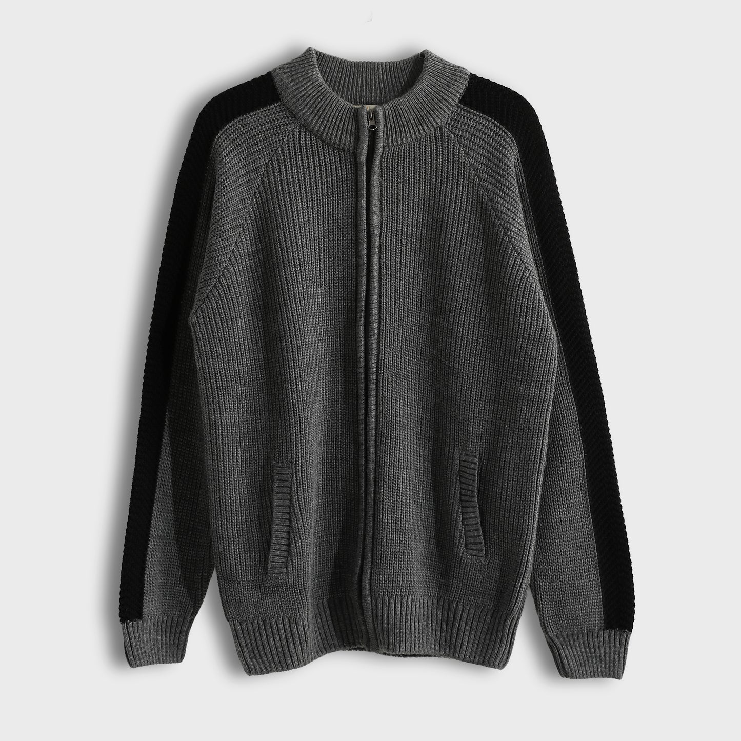 Men's Zip-Up Knit Cardigan