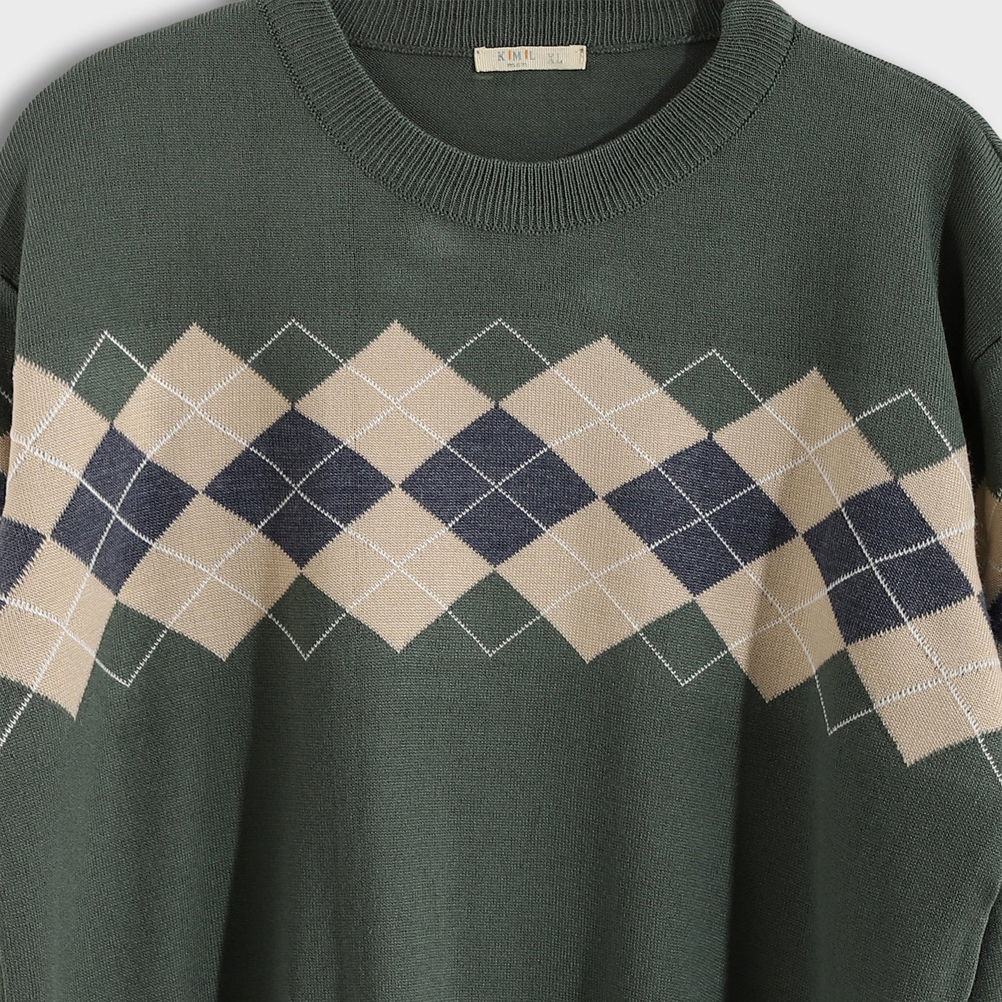 Men's Argyle Knit Sweater