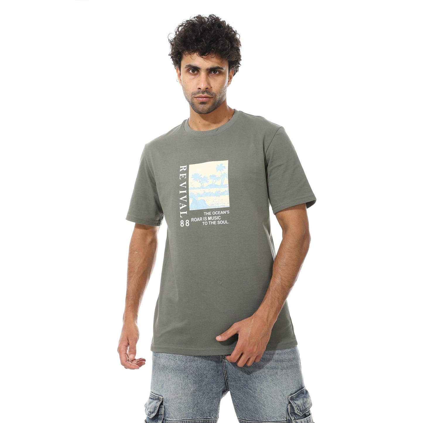 Men's Printed Cotton T-Shirt