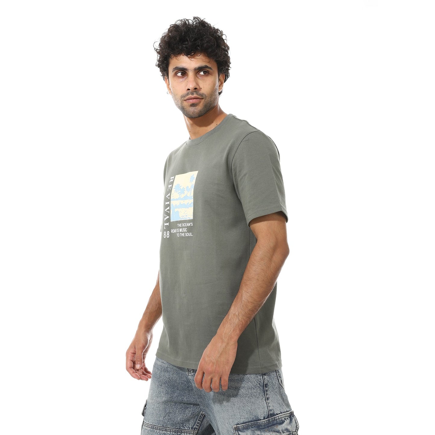 Men's Printed Cotton T-Shirt