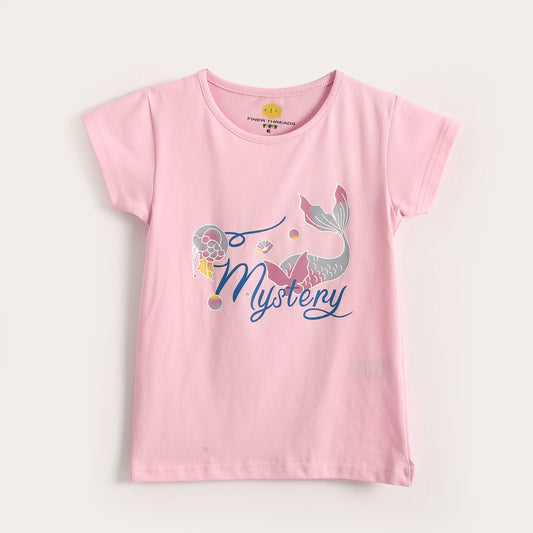Girls Cotton Printed T-Shirt